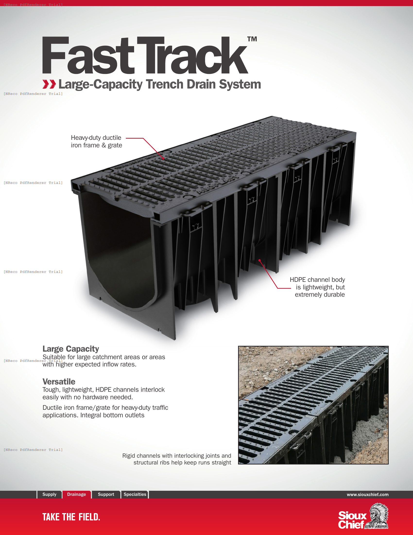 FASTTRACK - LARGE-CAPACITY TRENCH DRAIN - BROCHURE.PDF Brochure Document